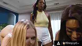 Mommys girl milf ana foxxx caught cheating with stepbae coco lovelock gets spanked by wife