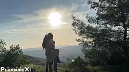 Amateurs enjoy outdoor adventures with pure pleasure.