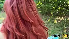 Slutty redhead seduces producer on street