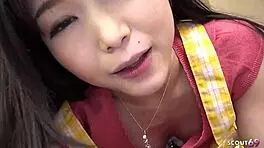 petite japanese step-daughter wakes old guy with wet blowjob in uncensored jav