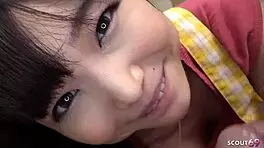 petite japanese step-daughter wakes old guy with wet blowjob in uncensored jav