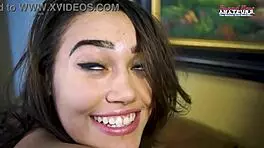 inked skinny hottie rihanna dildo fucks her wet pussy and bj