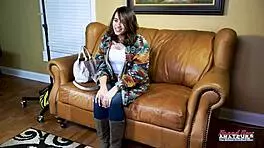 inked skinny hottie rihanna dildo fucks her wet pussy and bj