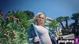 Big Tits Blonde Teen Poses and Exposes Natural Body!