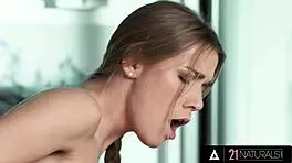 alexis crystal enjoys a gentle session in her petite way