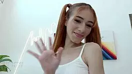 Petite chloe takes on big cocks in double missionary