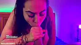 brazilian babe attempts deepthroat with choking on monster cock