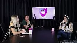 Lexi Mallet and Bruna Carlos in romantic group interview with toys