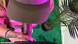 brazilian babe attempts deepthroat with choking on monster cock