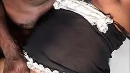 Fucking the Pussy of This Ebony Beauty with Small Waist in Bedroom, Fingering and Casting Delight