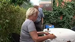 I got fucked by oldie in woods