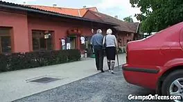 I got fucked by oldie in woods