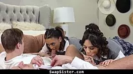 stepsiblings game turns to hot makeout