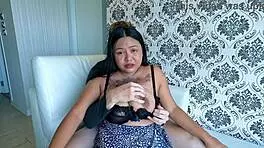 Asian BBW Gets Huge Boobs Sucked with Big Nipple Licking