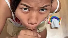 18yo Asian Sucks Me In Fitting Room And Swallows Cum!