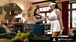 Kimmy Kimm Learns Tennis with Crush Romi Rain