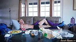 Stunning stepdaughter fucked in many poses.