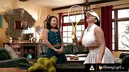 Kimmy Kimm Learns Tennis with Crush Romi Rain