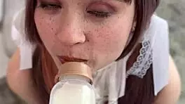 delicious reward for nerdy college babe in cosplay