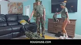 Roughuse - free use military camp with milf wife.