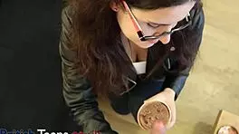 Beautiful British Pornstar Engages in Fetish Foreplay Eating Ice Cream with Cum Topping