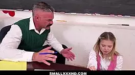 Smallxxxhd - Cute Petite 18+ Blonde Teen 18+ Seduces Big Cock Teacher In Classroom - Coco Lovelock Charles Dera!