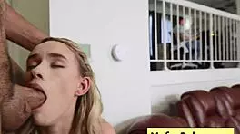 Slutty Blonde Sucks Dick And Gets Pussy Banged