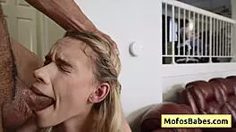 Slutty Blonde Sucks Dick And Gets Pussy Banged