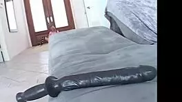 i break teen with big black dildo before bbc stretches tight pussy