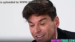 Stepmom and stepson foursome sex on television show