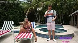 Stephanie Love caught in taboo interracial sex with busty milf