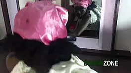 small booty ebony teen gets filled with cum in the bedroom