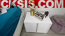 Cum crazed step sis rips condom off for better feel with Austin Pierce