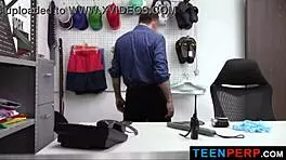 Salacious Callie Jacobss Caught Action - Teen 18+ Perp Punished With Big Cock Riding And Doggystyle Blackmailed Hardcore In Shop