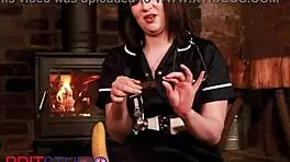 British nurse says, 'Let me teach you to wank your cock with a condom'