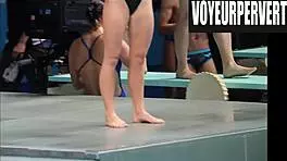 check out this hidden bikini voyeur at women's high diving