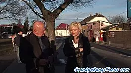 Cocksucking Teen 18+ Doggystyled By Grandpa Missionary Blowjob Bent Over