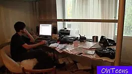 irene and navon explore natural tits in college dorm first time