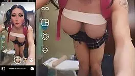 Hey, wanna watch this futanari shemale testing huge toys in her gaping ass?