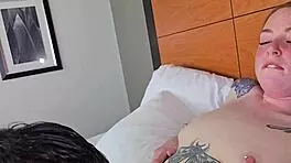 allison bloom gets bent over for shaved pussy gagging, missionary fucking, and cumshot in pov trailer