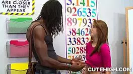 Pressley Carter handles a big cock in this interracial sticky situation.