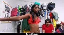 indian shoplifter babe has to fuck with the mall officer for her crime - perp4k 😈