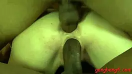 I Get Double Penetrated by Huge Black Cocks in Wild Gangbang