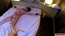 fat japanese girl deepthroats in shower, pussy fucked and tits sucked