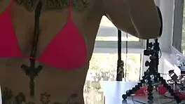 melody radford tries micro bikini