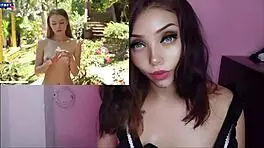 hombre despierta en un jardin lleno de jovenes dispuestas a satisfacerlo