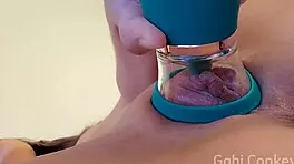 Intense orgasm testing my new sucking vibrator, would you suck me like that?
