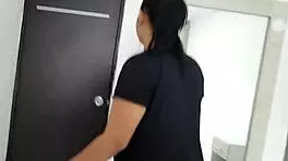 girl rides and bends over for cum in homemade scene