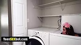 Skinny Stepdaughter Nikki Gives Special Surprise to Pops