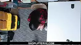 Shoplifter Slut Swallows Two Huge Cocks To Avoid Jail